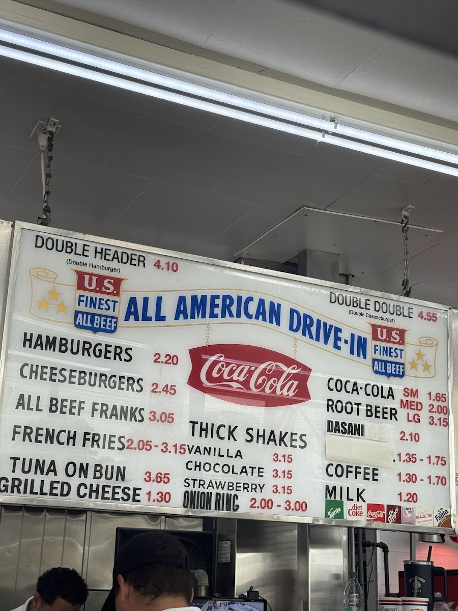 All American Hamburger Drive In Menu - Image 2